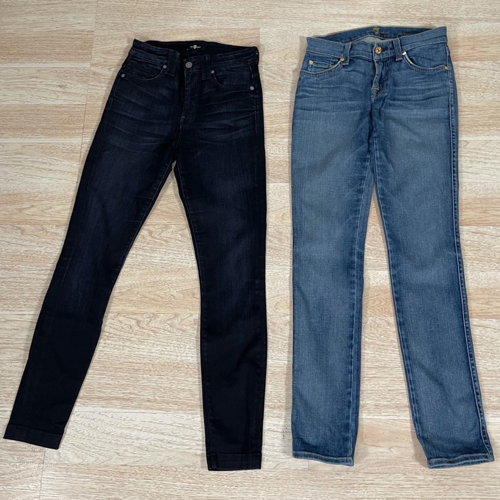 Vintage 7 for all mankind skinny jeans (2 pairs)